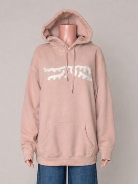 NWOT Sun Day Red x Tiger Woods Luare Chain Stitch Hoodie Light Pink/White XXL